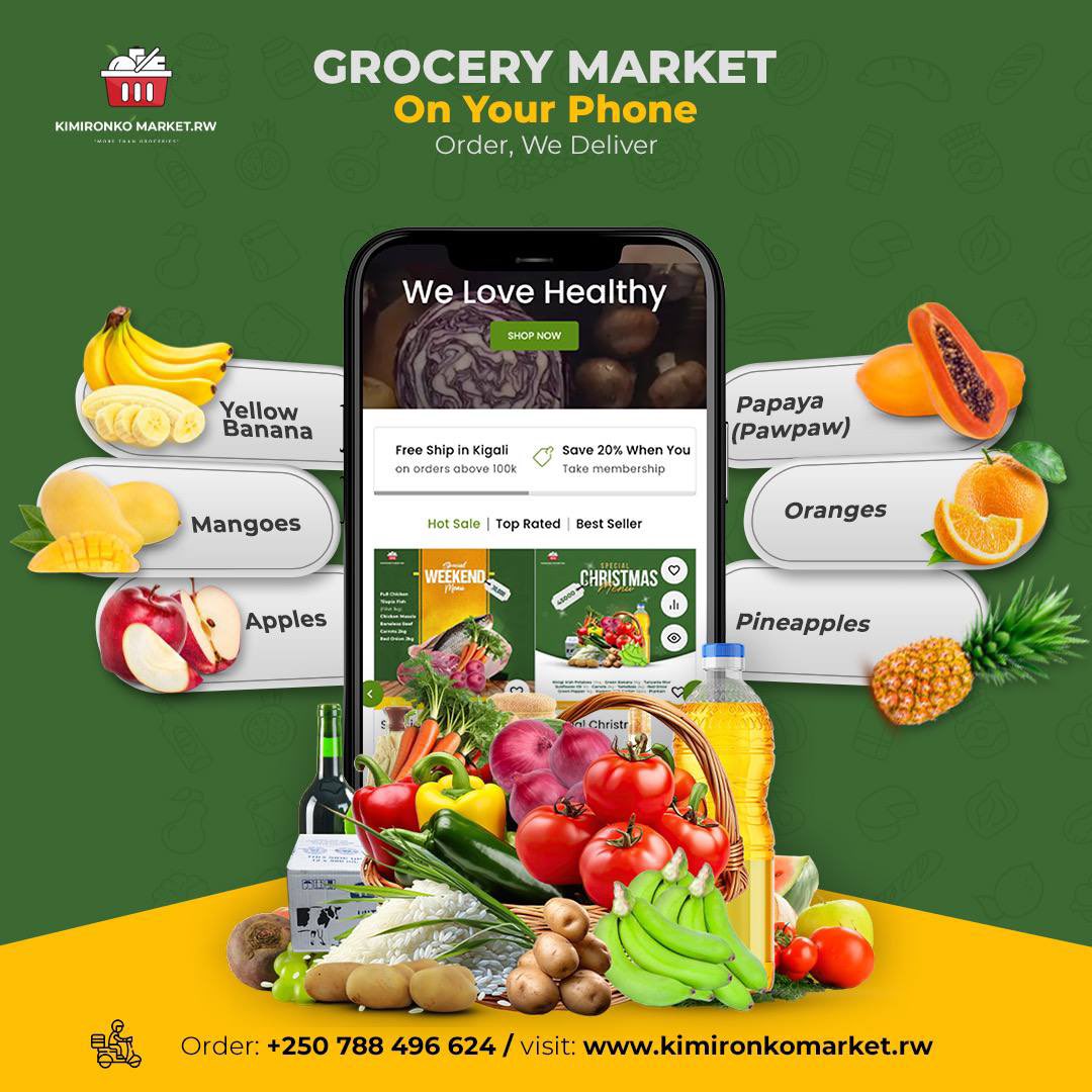 Find everything you need &amp; more on KimironkoMarket.rw! Order now for convenience at your fingertips.📲🛒🍎🍍🍅🍚