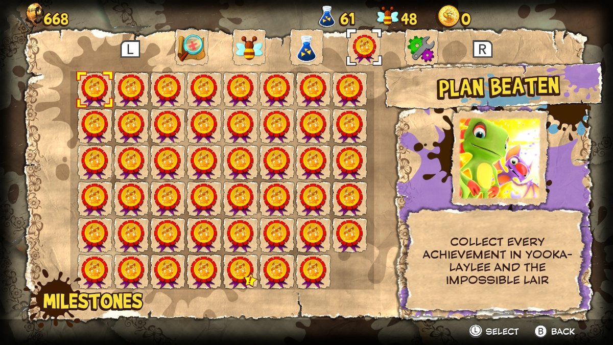 JustGreenOne's tweet photo. Finished Yooka-Laylee and the Impossible Lair!
I beat the not-so-impossible lair after 15 attempts, and I also earned every achievement! :)
#YookaLaylee #ImpossibleLair #NintendoSwitch https://t.co/a4ROTGwQfO