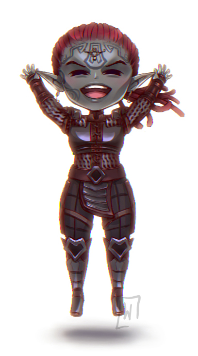 LadyWerewolf's tweet photo. I'm definitely not leaving realistic art (in fact I have several artworks in progress), but atm I feel a strong need to draw some cutesy, cartoonish stuff - ESO fanarts and several other things XD
#fanart #eso #mannimarco #minimarco #dunmer #cute #chibi #ElderScrollsOnline https://t.co/x8FEPg7b06