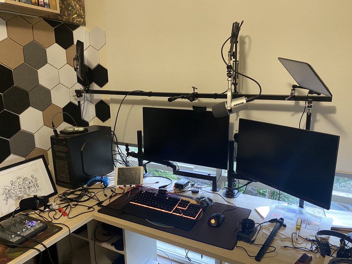 pieceinc's tweet image. Doing some rearranging/upgrading of the stream set up to get back into 2 person streams with the kids. Bit of a mess at the moment but we’ll get there
@Gaminginthehill @MagicBeansCast
