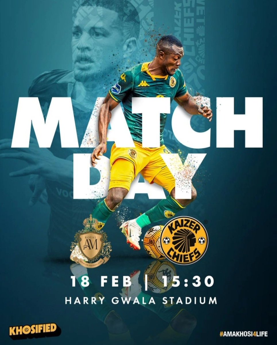 Kaizer Chiefs ready to conquer Royal AM! ⚽🔥 #MatchDayMadness #Amakhosi4Life @KaizerChiefs