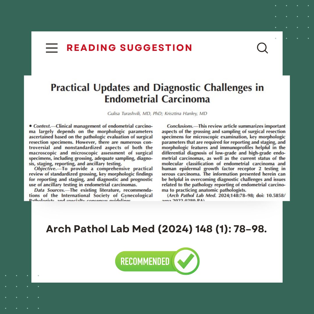 ✅meridian.allenpress.com/aplm/article/1…

#pathplus #pathology #pathologist  #gynpath #molpath