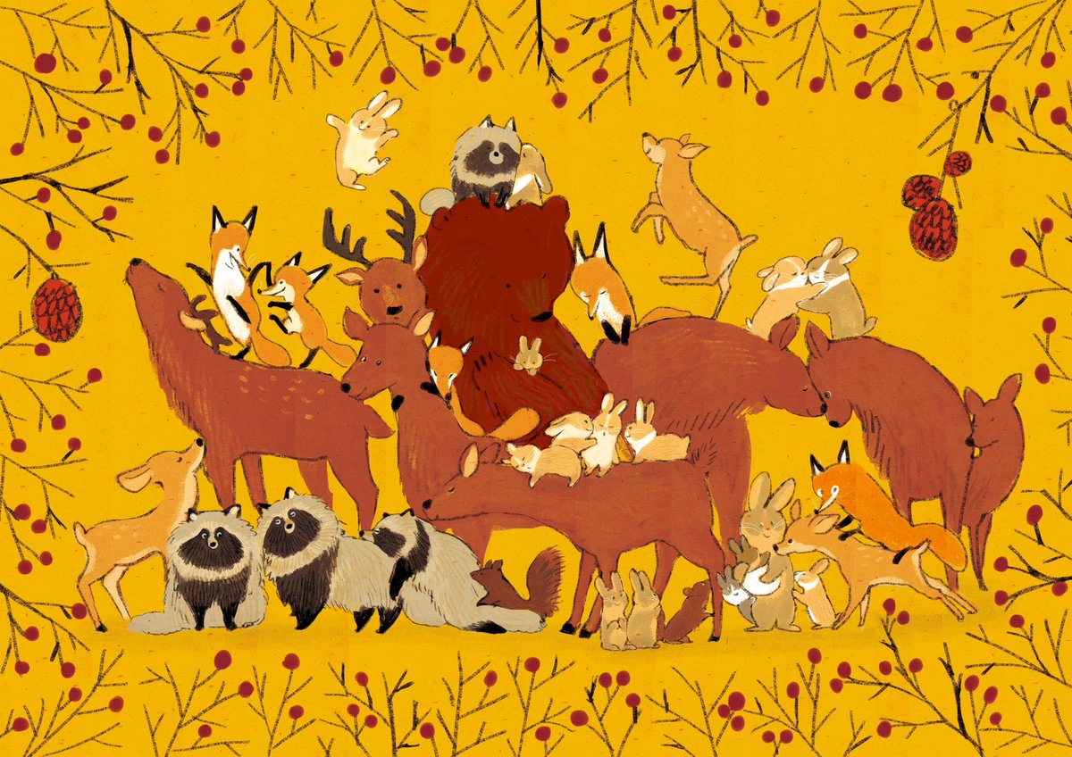 deer too many no humans animal squirrel rabbit fox  illustration images