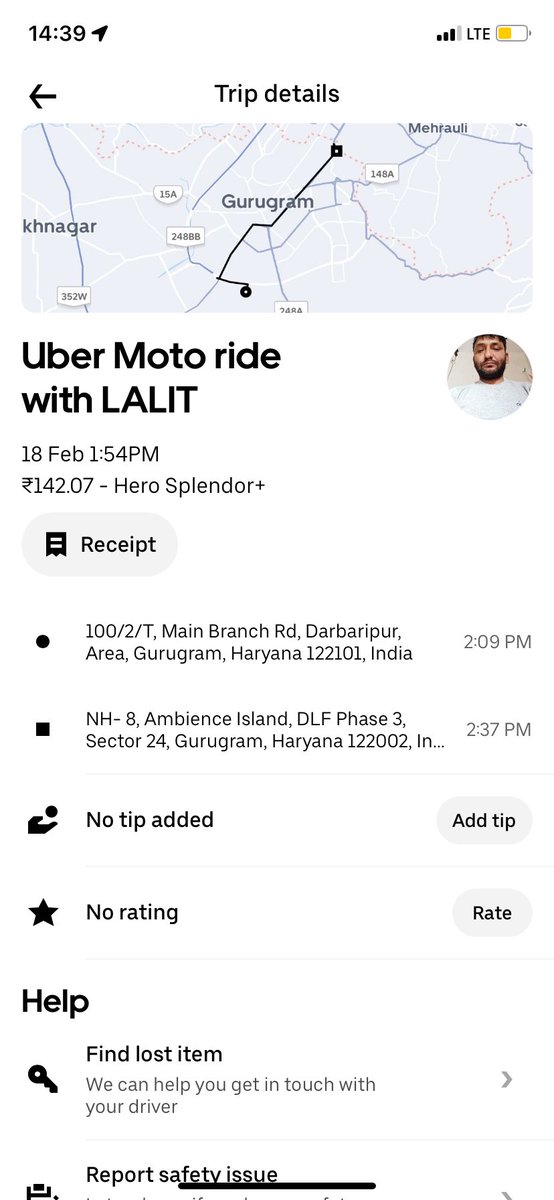 Dear Uber, So worried and unsafe to travel with your riders. The driver abused me and pushed me in the middle of the road because It was an online payment. I repea, abused and pushed me. @Uber_India @gurgaonpolice @Uber_Support