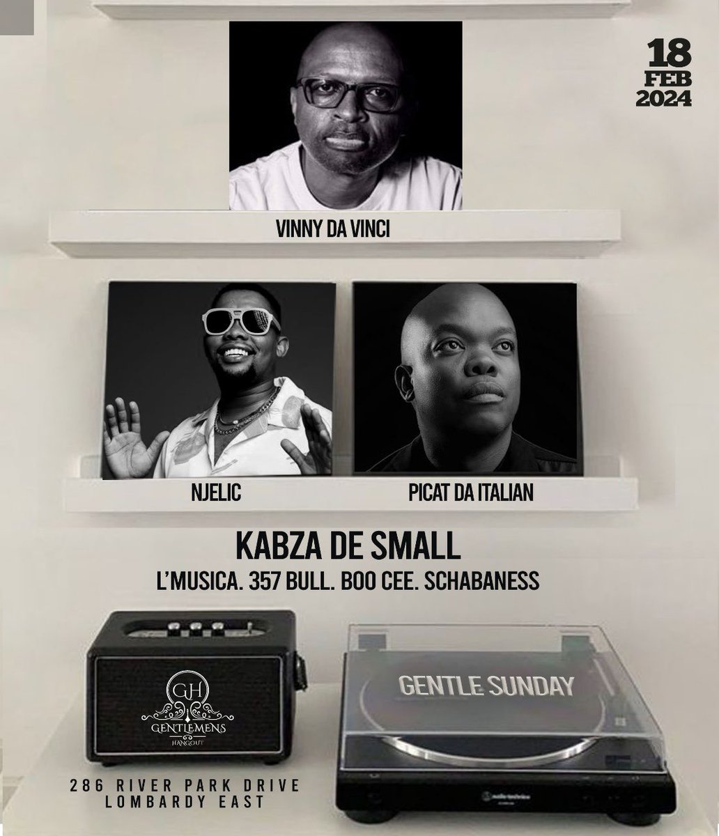 GIG UPDATE!!!

Sunday 18 February 2024

📍 GENTLEMEN’S HANGOUT in Lombardy East ((Alex)) Johannesburg 

SEE YOU THERE!!!