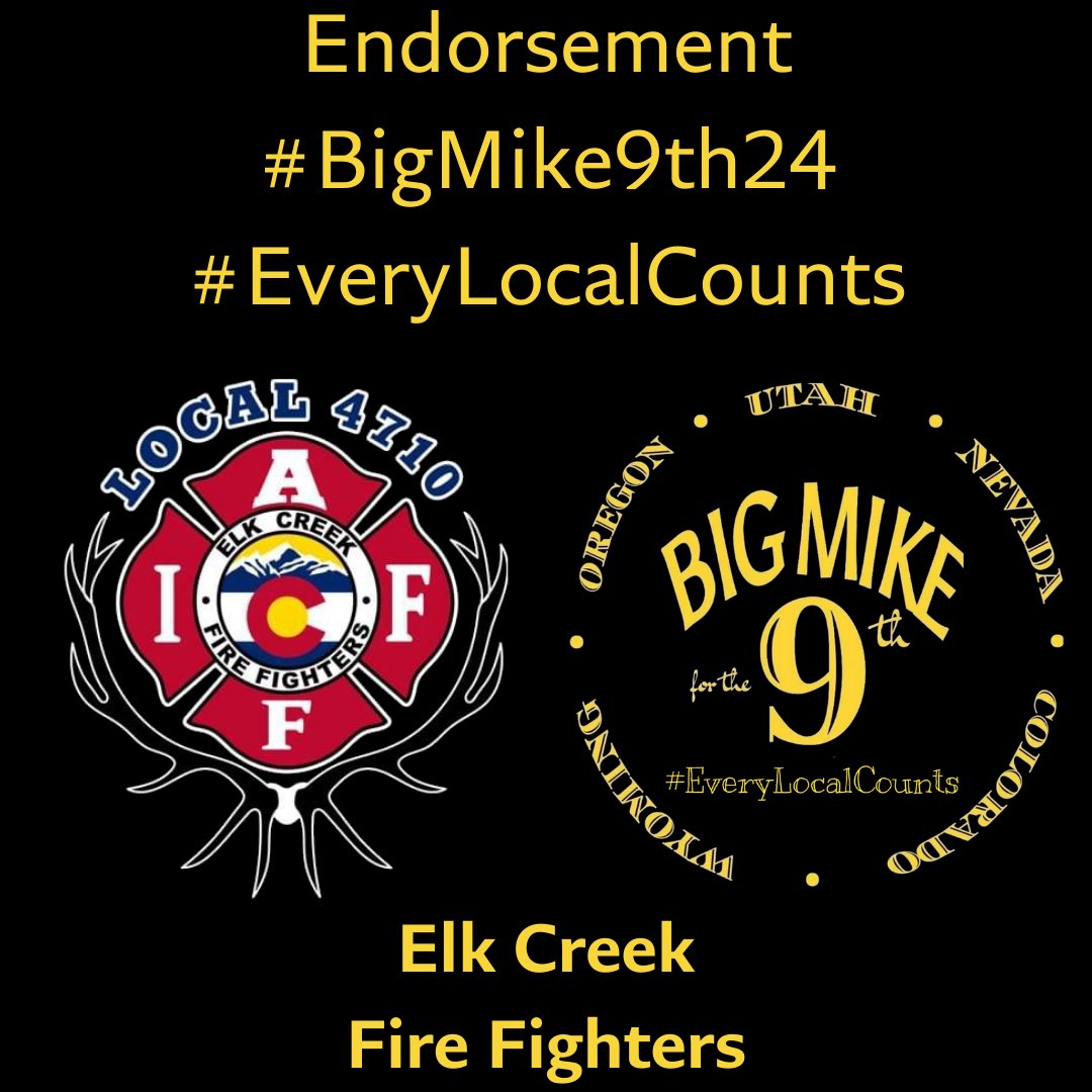 Thank you Elk Creek Fire Fighters  #EveryLocalCounts #OurIAFF9th #BigMike9th24