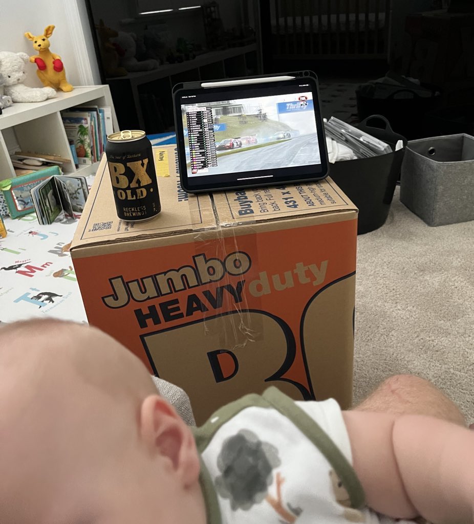CrisWhite68's tweet photo. Thanks to @specutainment and @Craillsy for the day full of #B12HR entertainment. I’m watching while on baby duty, enjoying a tasty @RecklessBrewing beverage. https://t.co/ZYavZcAub2