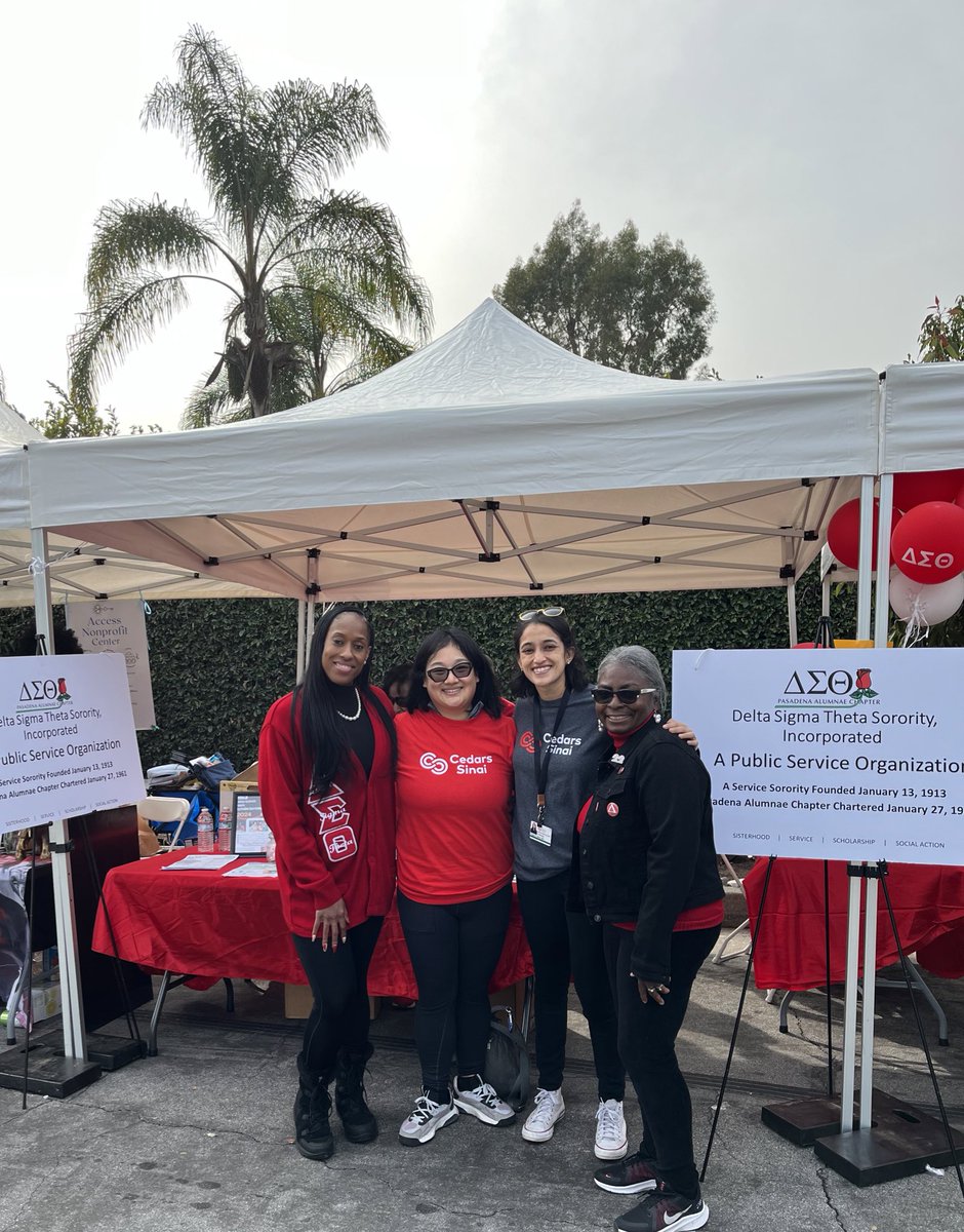 Thank you @dstinc1913 Pasadena Alumnae Chapter for allowing us to join your #hearthealth initiative today at the @PasadenaBlack History Month Festival. @SmidtHeart @WomensHeartCS #HeartMonth #GoRed