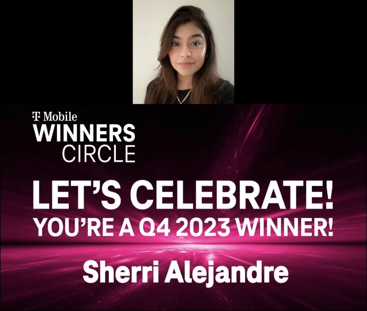 Congratulations to @MagentaDama  for an outstanding Q4 performance! 🌟Your dedication and hard work truly shine. 🤩

@WinstonAwadzi @thayesnet