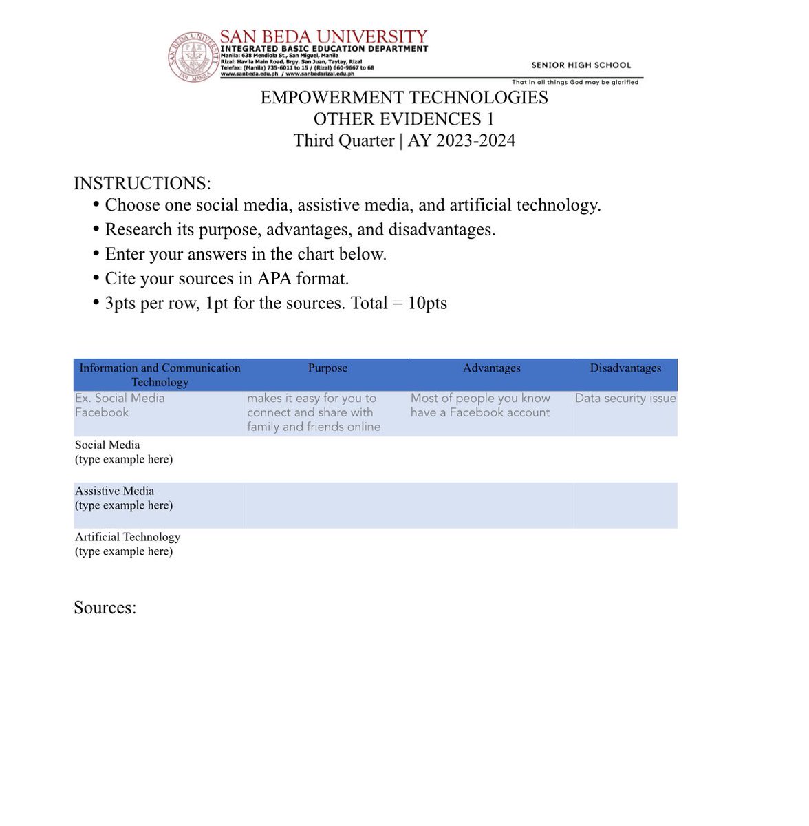 lf commissioner 

subject: Etech
Gr11 
Due: 7pm Today.. Feb. 18, 2024
Fixed price: 80php
Will send the worksheet thru email