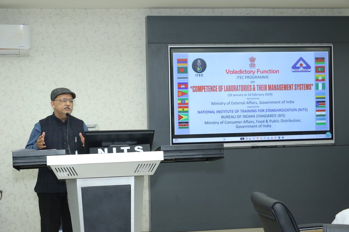 BIS hosted the 15th International Training Programme on Laboratory Competence & Management Systems, sponsored by @MEAIndia under ITEC scheme, we welcomed 35 participants from 17 developing countries for an enriching 3-week training programme. (1/2)