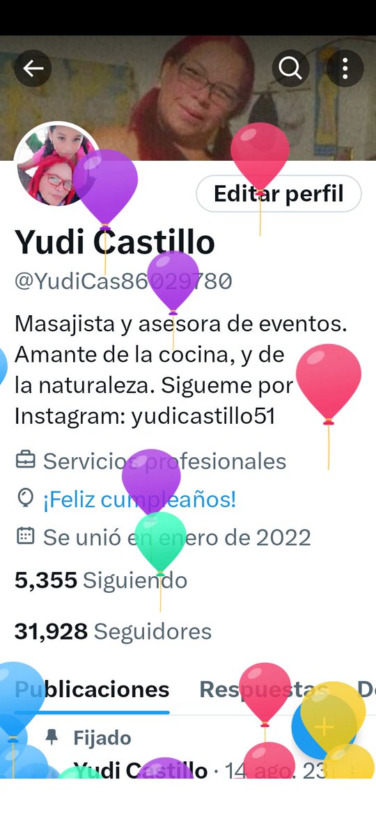 YudiCas86029780's tweet photo. #mi perfil lleno de globitos.... Una vuelta más al sol..... Se llegaron los 50...... Y doy gracias a Dios 🙏 por todo lo bueno y todo lo malo. De lo malo aprendí y de lo bueno disfruté. Feliz mis amores 😘😘😘😘 https://t.co/CBDSgY3jQv