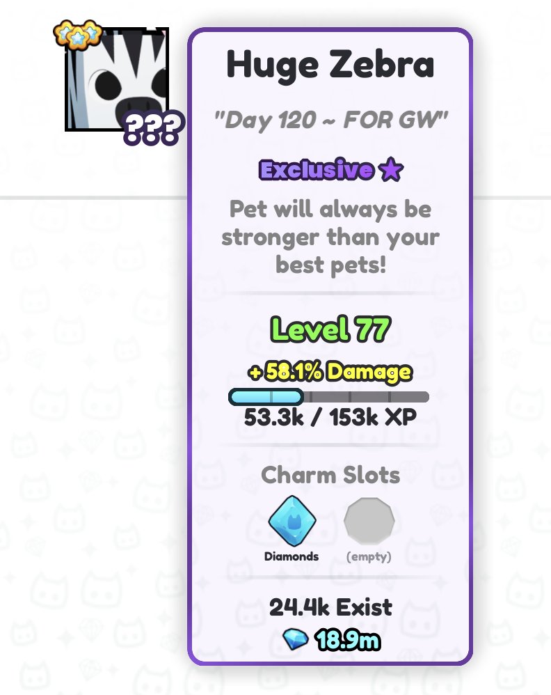 howaaboutnooo's tweet image. 🎉 DAILY GIVEAWAYS - Day 120 🎉
🔥 Huge Zebra! 🔥

Requirements:
🤝 follow me &amp;amp; @kucingkuecil 
❤️ &amp;amp; 🔁 like &amp;amp; RT
💬 reply w/ ur username

gw ends in 48 hours! gl! 🎉
#ROBLOX  #Giveaway  #RTC  #PetSimulator99  #petsim99  #PS99  #petsimulator  #PetSimulator99Giveaways