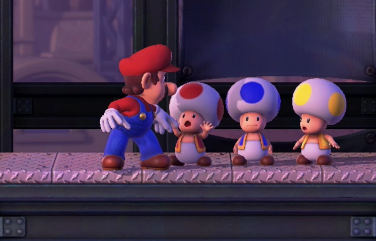 SuperMarioOOC85's tweet image. Actually been losing my shit at this. Why does Blue Toad just give you the stare lmao