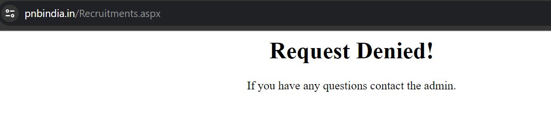 manubhatia25's tweet photo. @pnbindia The recruitment link you mentioned over PNB website is not opening and showing like below- https://t.co/04XickYnVJ