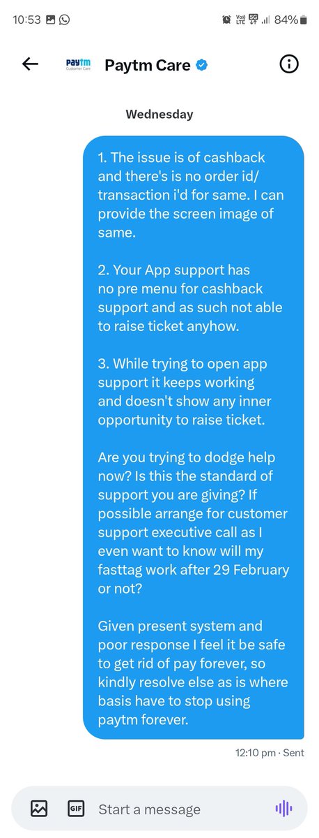 cool_vik_laccha's tweet image. Disappointed with @Paytm's lack of response to my cashback issue, despite multiple complaints via DM. Their non-compliance attitude, as penalized by RBI, continues. #PaytmFail #CustomerService #AvoidPaytm
@Paytmcare
