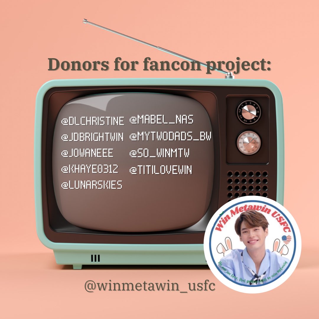 Winmetawin_USFC's tweet photo. Thank you @StreamForWinTH coordinating this project. 
Also thank you to the donors from our group to join this supporting project. 

WIN HOLIDATE FANCON 

#WinHolidateFanconProject
#winmetawin @winmetawin https://t.co/4sUNBVXLFH