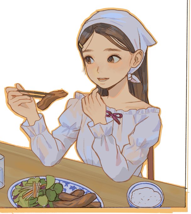 「holding chopsticks rice」 illustration images(Latest)