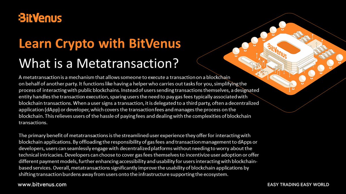 BVOX_global's tweet photo. Learn Crypto with BitVenus

#Metatransactions #Blockchain #GasFees #DecentralizedApplications #UserExperience #TransactionManagement https://t.co/4Ul2xKyVUv