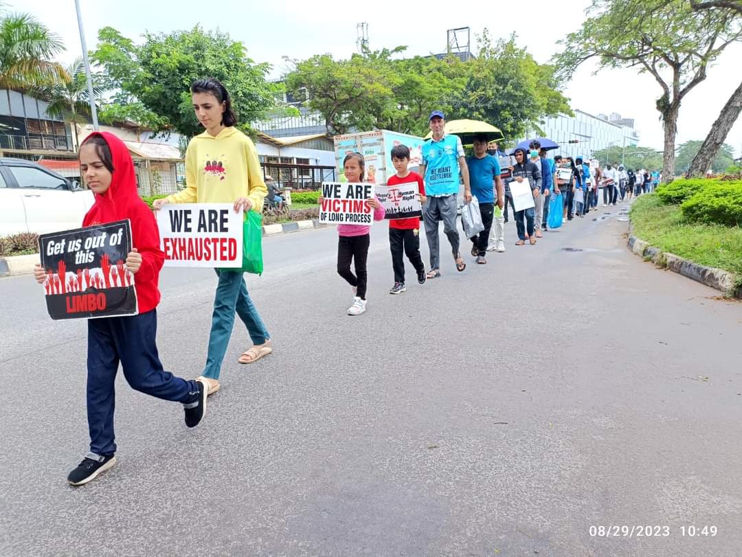 The refugee's kids need a future just like yours, Don't shut your eyes on them. open your hearts and resettle them #End12YearsInLimbo_Indonesia