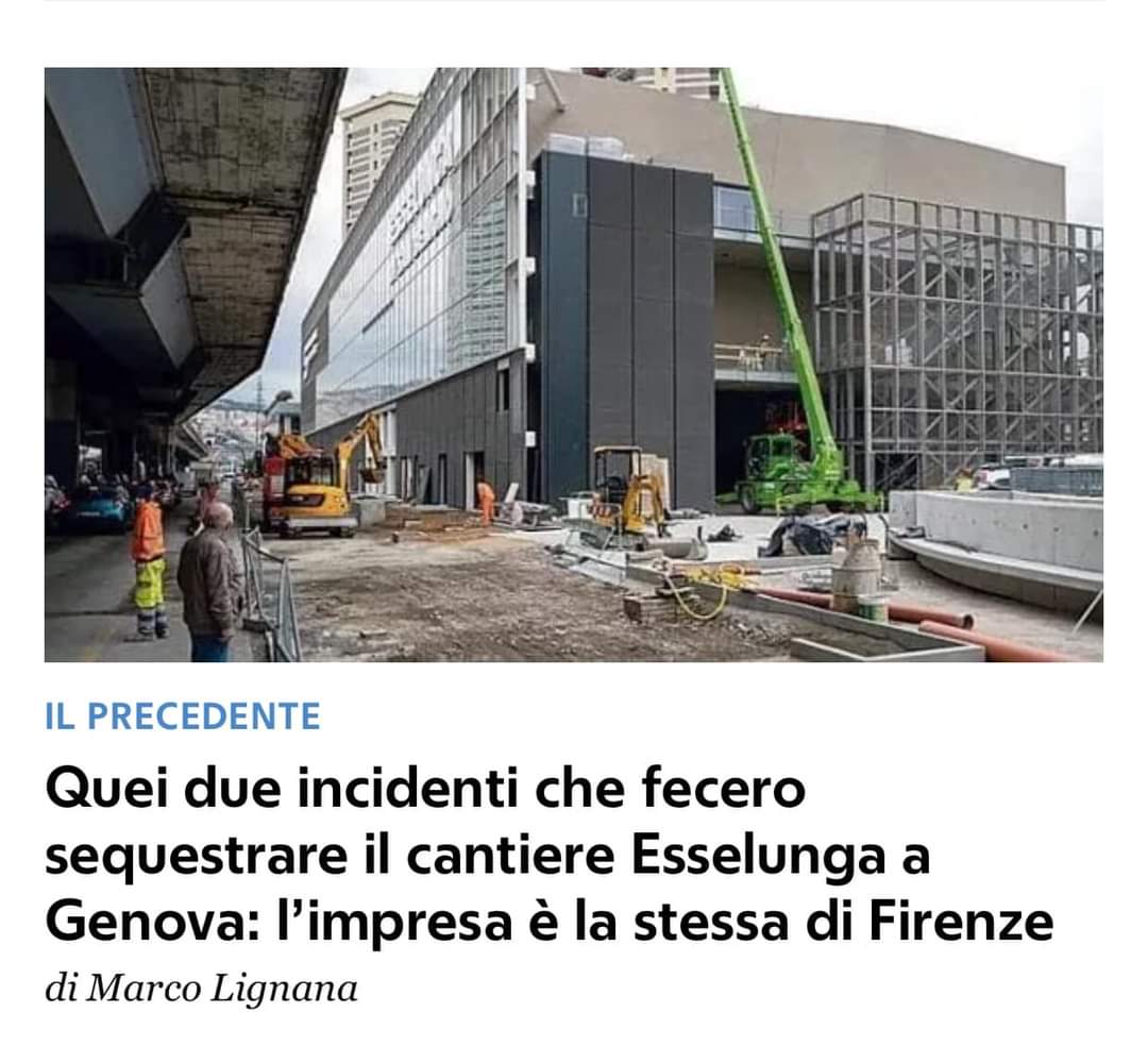 Charl12714661Mr's tweet photo. L’immensa idiozia della famiglia #Caprotti (amici di #Salvini) che costruisce i loro ecomostri di #Esselunga con i criteri di sicurezza del Bangladesh.
L’azienda immobiliare “La Villata Spa” di Esselunga, presieduta da #AngelinoAlfano, è la stessa dell’incidente a Genova https://t.co/2TRWD3ZaUP