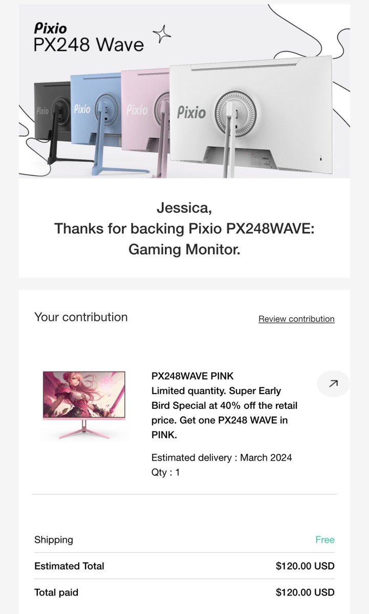 Bought another monitor! It’s 200 hertz, Pink, and a great deal! $120 plus free shipping! I think all the early bird deals have been claimed but you can still get it for $140! 💕🎀