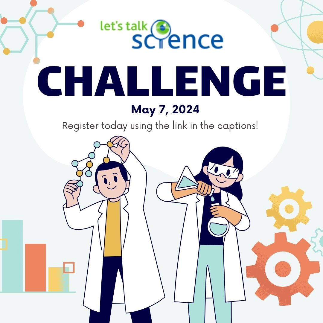 Calling all grade 6-8 students! Join us for our Let's Talk Science Challenge this year at Queen's University! We are so excited to be having our challenge back this year and we can't wait to see you there! Register today using the link below: letstalkscience.ca/events/lets-ta…