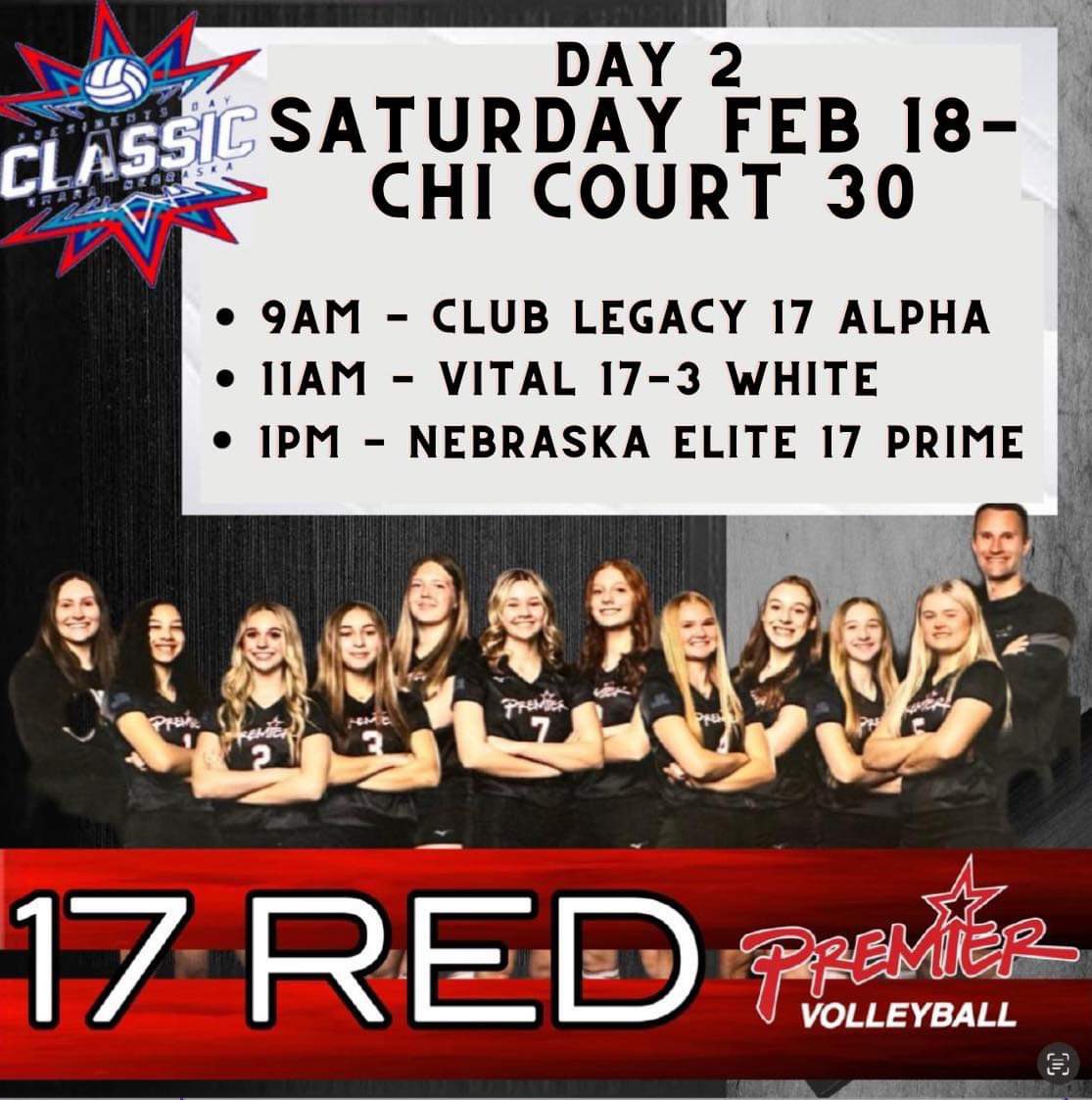 Premier NE 17 Red (@premierne_17red) on Twitter photo 3-0 on day 1!!! Bring on Day 2!!
<a href="/Premier_VB/">Premier Nebraska VB</a> <a href="/leagueonevb/">League One Volleyball</a> @LOVBOMA <a href="/PrepDig_NE/">Prep Dig Nebraska</a>
#asicspresidentsday #volleyball #earneverything 3-0 on day 1!!! Bring on Day 2!!
<a href="/Premier_VB/">Premier Nebraska VB</a> <a href="/leagueonevb/">League One Volleyball</a> @LOVBOMA <a href="/PrepDig_NE/">Prep Dig Nebraska</a>
#asicspresidentsday #volleyball #earneverything