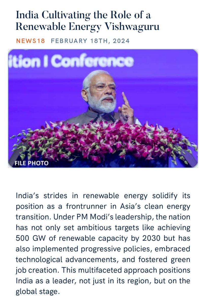 drgajendraji's tweet photo. India Cultivating the Role of a Renewable Energy Vishwaguru
https://t.co/qsRclK97GY via NaMo App https://t.co/wBV7viTWel