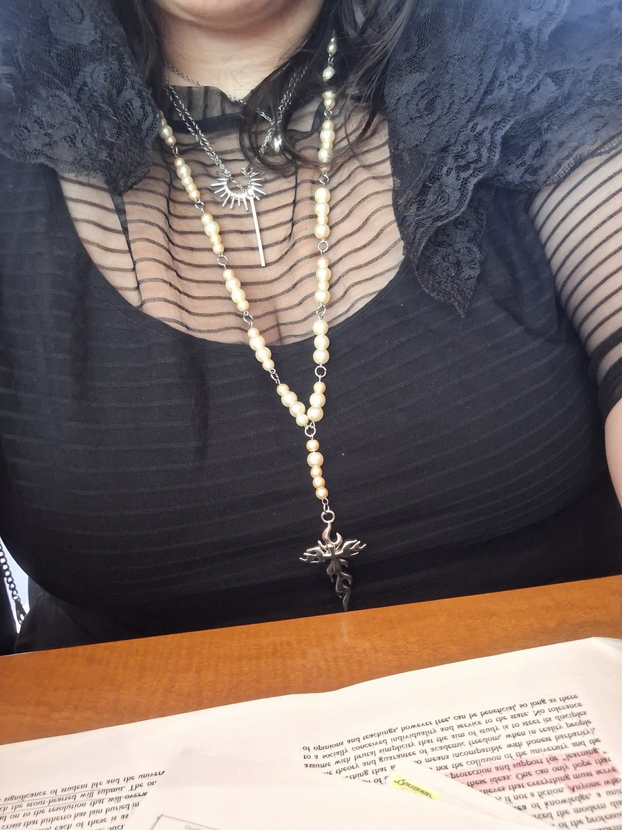 rayjideguia's tweet photo. this rosary-like pearl necklace by @dakilangdiwata really completes my outfit today. so happy i came across it at #bltx yesterday! https://t.co/PbXNf9eTsS