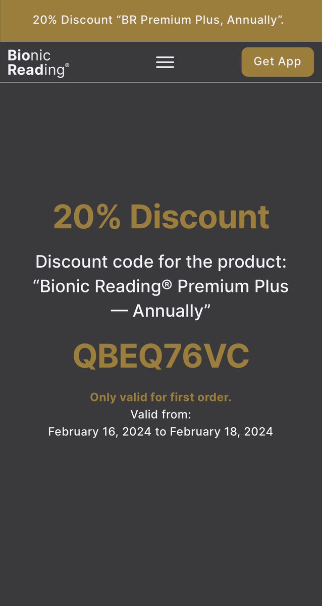 Bionic Reading®🇨🇭allows your eyes to “skip” over the words and text. Similar to a surfboard that only glides on the tip of the waves.🏄‍♀️🏄‍♂️🏄🏻🌊 🔥20% Discount 👉Code: QBEQ76VC How to use your “Bionic Reading® App Subscription” with your discount code: 👉bionic-reading.com/br-discount/