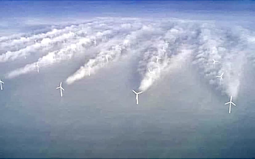 888 Netzfund

Deutschland besitzt rund 30.000 Windräder. Hinter jedem dieser Windräder bilden sich Wirbelschleppen, die je nach Lage, kilometerweit Bestand haben. Die vertikale Durchmischung der Luft bewirkt einen Transport der feuchten Luft aus den bodennahen Schichten in