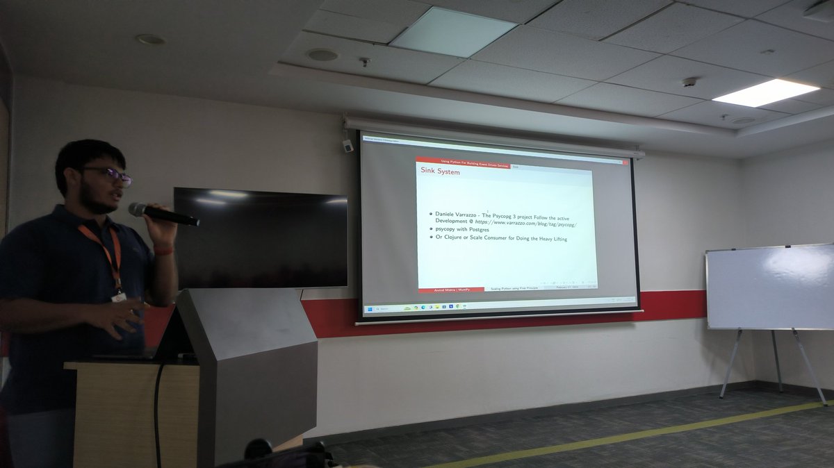 MumbaiFOSS's tweet photo. Arvind Mishra's talk about "The Why of Python" was all about becoming a good software engineer and designing performant systems using Python  
https://t.co/jj4qfVWpMr https://t.co/5KMFwW6eHB