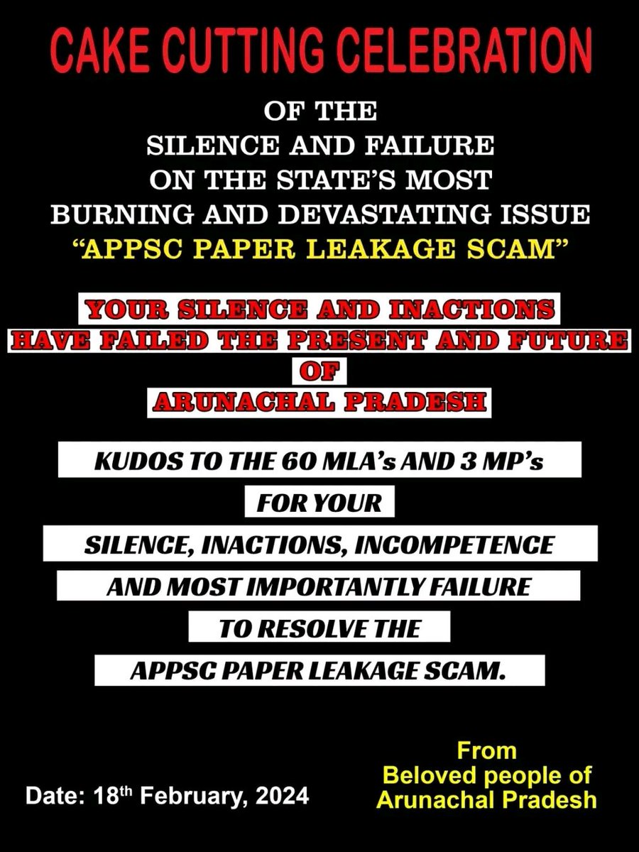 BinroHali's tweet photo. @NortheastToday #PM_NarendraModi_solve_APPSC_Paperleakage_fiasco
 #CM_PemaKhandu_solve_APPSC_Paperleakage_fiasco https://t.co/hB5CvdEx6m