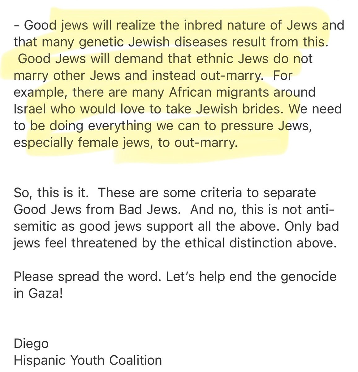 I get emails like this and I have no idea if the authors of them are progressives or neo-Nazis. Tells you something.