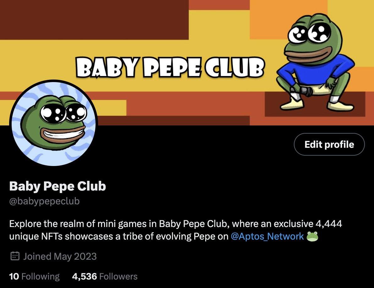 Time to send the biggest & tightest hug to the growing family of @babypepeclub 🐸 More Papa Pepe & Mama Pepe are joining the club, let's get #PEPEFIED today 🕹️ Time to unlock the realm of baby pepe club on @Aptos_Network 🌐 #PepeOnMove #Aptos #AptosNFTs