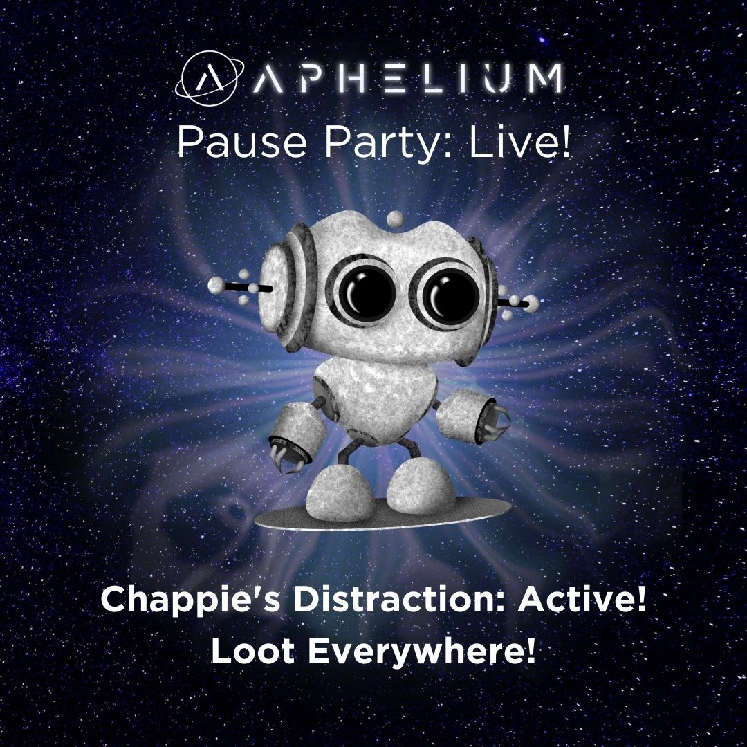 Chappie's at it on our planet during the pause, distracting astronauts with glittering treasures while we secretly prep the combat mechanics for Season 3. Seen how generous he's been lately? Maybe he's broken... or just in a really good mood? #ApheliumGame #WAXNFT #WAXFAM #P2E