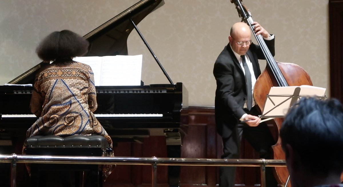 Double bassist Leon Bosch and pianist Rebeca Omordia performed a programme of African-American Spirituals at the 6th African Concert Series 2024 at @wigmore_hall.