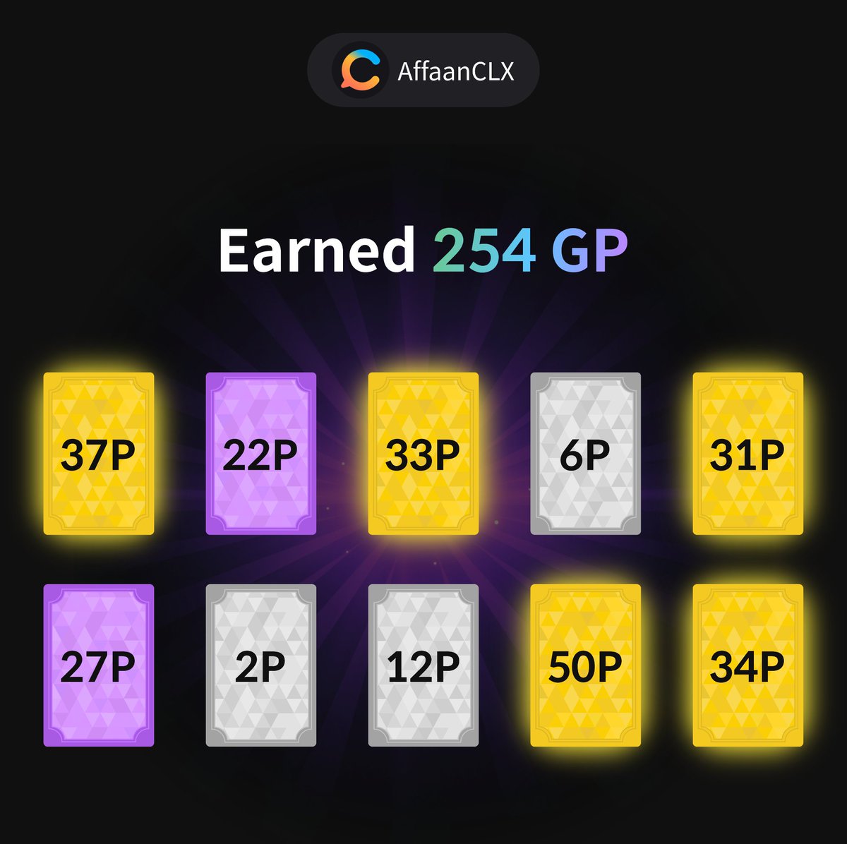 meer4crypto2's tweet photo. AffaanCLX earned 254 GP with #GPCardPacks!
#XRGenesisAirdrop #GPCardPacks #XRADERS #GenesisPoint #XR
Join now ▶️ https://t.co/6tSPafUfmG https://t.co/FXd0F878uL
