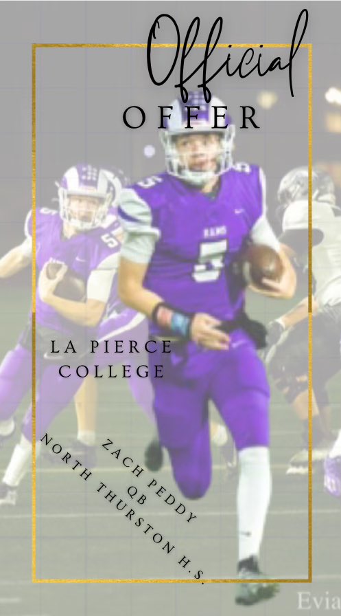 After a great call with <a href="/coach_esteen/">Coach_Esteen</a> i’m beyond blessed to say I have received my first offer to <a href="/LAPierceFB/">Los Angeles Pierce College Football</a> 
<a href="/stippjam/">James Stippich</a> <a href="/kjmaggard/">KJ Maggard</a> <a href="/NTRamPrincipal/">Nick Greenwell</a> <a href="/rams_north/">North Thurston Rams Football</a> <a href="/DevinRecord/">Devin Record | Coach, Recruiter, & Scout |</a> <a href="/nextlevelacad1/">Next Level Academy</a>