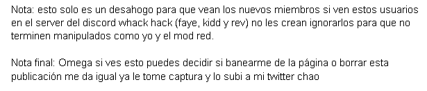 PokegirlkHack's tweet photo. GENTE MALAS NOTICIAS...
LA CREADORA DE POKEMON DIMENSIONS PARADOX!
En su perfil de una pagina llamada whack hack dejo este texto y esto digo yo cuando lei el texto
nunca crei hubiera tanta toxicidad y bully en ese discord server valla.
#Nimu #hackroms #WhackHack #Pokemon https://t.co/6s0d1dzegi