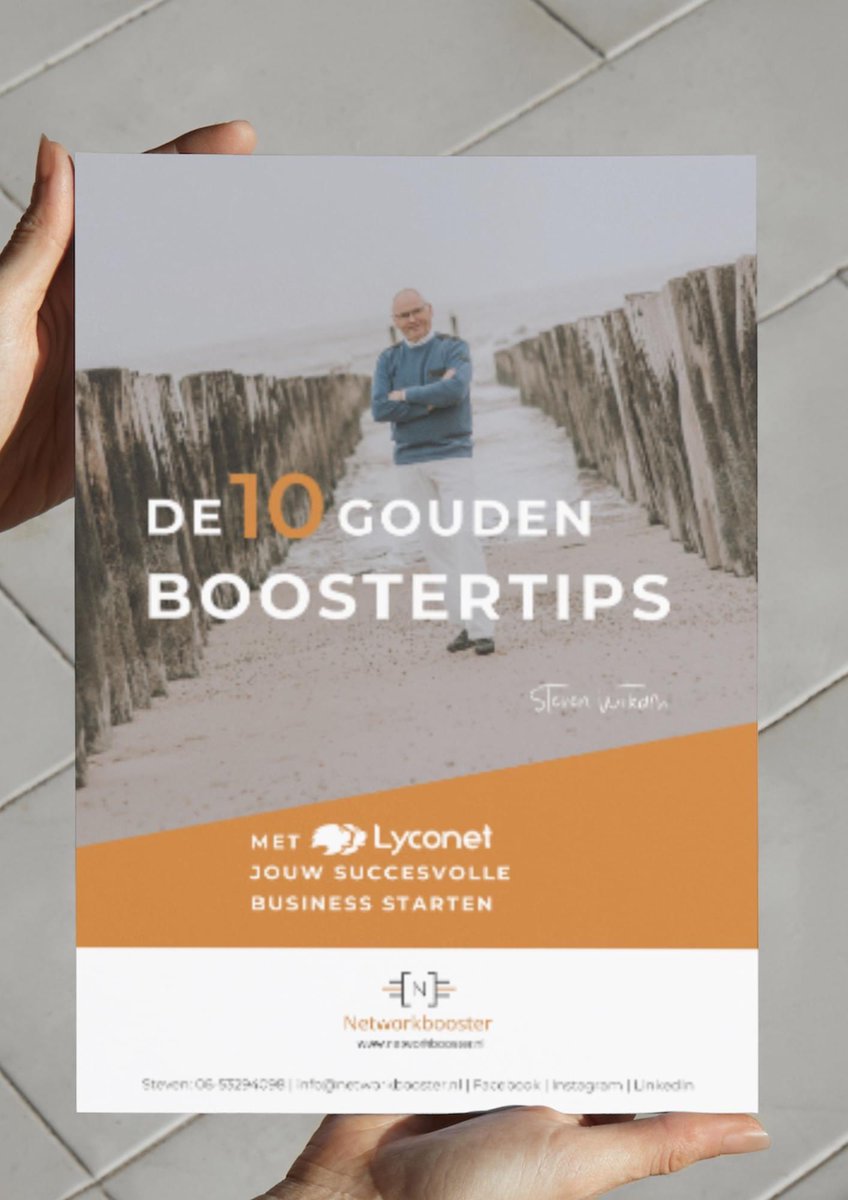 Gratis E-Book: 10 Gouden Booster Tips om met Lyconet jouw succesvolle business te starten .Ik ben super enthousiast om mijn vernieuwde e-book te delen, gevuld met de 10 Gouden Booster Tips die mijn Lyconet-business hebben laten bloeien.

networkbooster.nl/steven-witkam-…