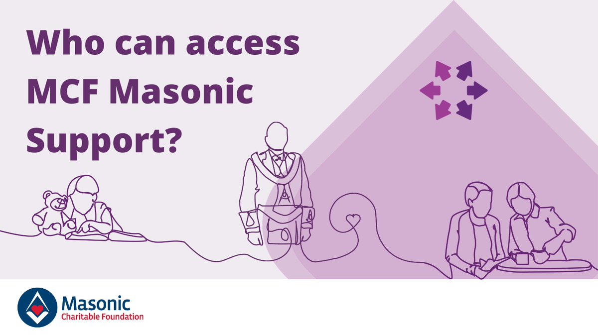 Are you...

A partner of a Freemason?
A child or grandchild of a Freemason?
A widow of a Freemason?

🤝 If you answered yes to one of these questions, you are a member of the Freemasonry community, and could therefore be eligible for support:
loom.ly/fTU6L5c