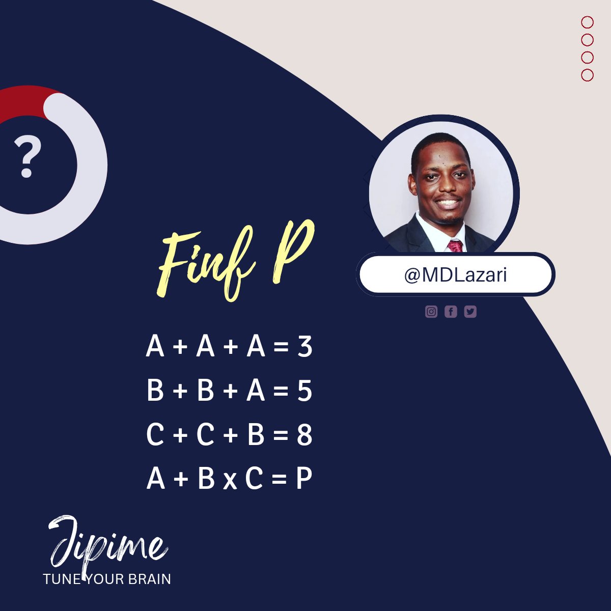 Find P. #Jipime #Math