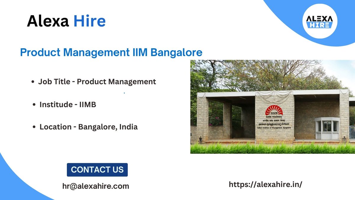 alexahirejob's tweet photo. Product Management IIM Bangalore| Apply Right Now
#ApplyNow - https://t.co/OdEGgr2kVN
#bangalore #bangalorejobs #banglore #freshersjob #fresherscareer #jobalert #job #jobhiring #jobforyou #jobforfreshers #jobforfresher #jobsearch #jobsearching #jobopportunity #Freshers https://t.co/gLwqnBLahK