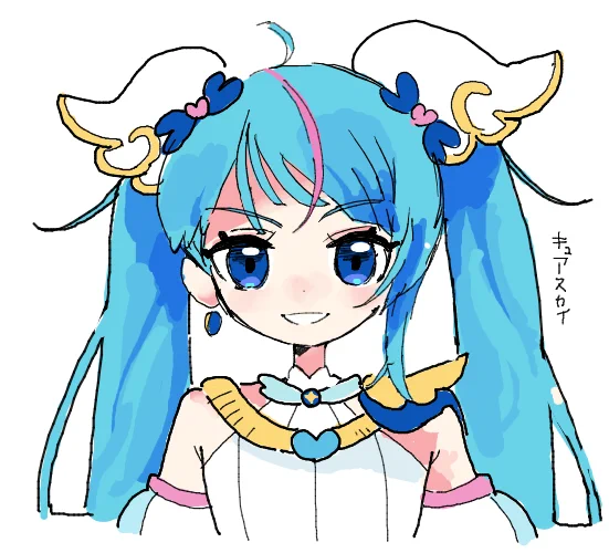 絵茶でキュアスカイ 