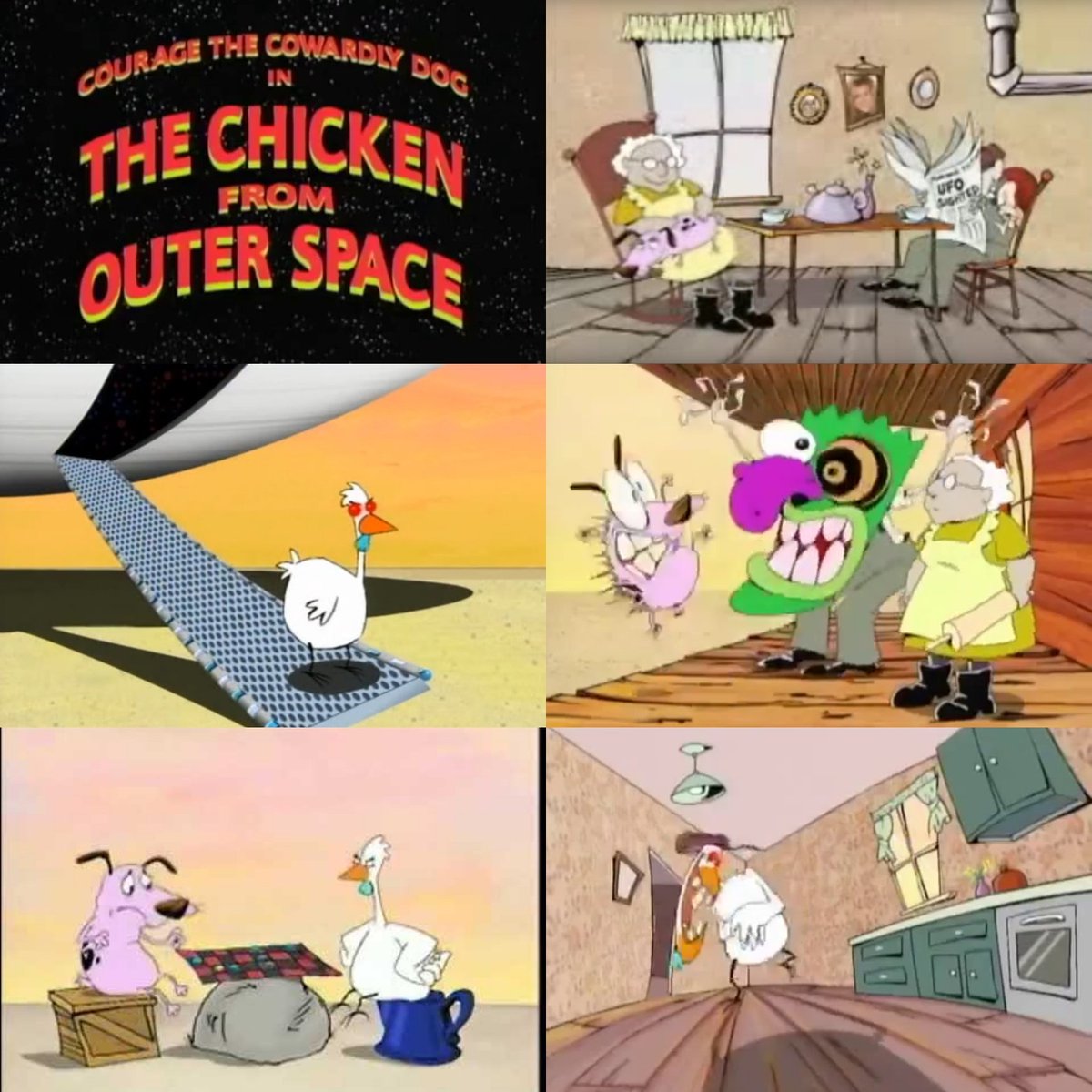 ArenStenslie's tweet photo. Today also marks the #28thanniversary of @HannaBarbera_TV's @cartoonnetwork's "#WhatACartoon": "#CourageTheCowardlyDog in '#TheChickenFromOuterSpace'".
#HannaBarbera #CartoonNetwork #Courage #MurielBagge #EustaceBagge #AlienChicken #NowhereKansas #JohnRDilworth https://t.co/oivFosXvS9