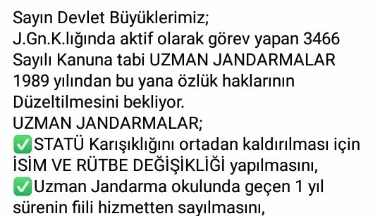 #UzmanJandarma❗
🇹🇷
<a href="/tcbestepe/">T.C. Cumhurbaşkanlığı</a> <a href="/RTErdogan/">Recep Tayyip Erdoğan</a> <a href="/dbdevletbahceli/">Devlet Bahçeli</a> <a href="/Mustafa_Destici/">Mustafa Destici</a> @ErbakanFatih <a href="/Akparti/">AK Parti</a> <a href="/MHP_Bilgi/">MHP</a> <a href="/bbpgenelmerkez/">BÜYÜK BİRLİK PARTİSİ</a> <a href="/rprefahpartisi/">Yeniden Refah Partisi</a> <a href="/TC_icisleri/">T.C. İçişleri Bakanlığı</a> <a href="/AliYerlikaya/">Ali Yerlikaya</a> <a href="/tcsavunma/">T.C. Millî Savunma Bakanlığı</a> <a href="/TSKGnkur/">TSK</a> <a href="/hulusiakarmedya/">Hulusi AKAR</a> <a href="/jandarma/">T.C. Jandarma Gn. K</a> <a href="/celebimehmeta/">Mehmet Ali Çelebi</a> <a href="/UlviYonter/">Dr.İzzet Ulvi YÖNTER</a> <a href="/suleymansoylu/">Süleyman Soylu</a> <a href="/EMUJAD06/">EMEKLİ UZMAN JANDARMALAR DERNEĞİ</a>