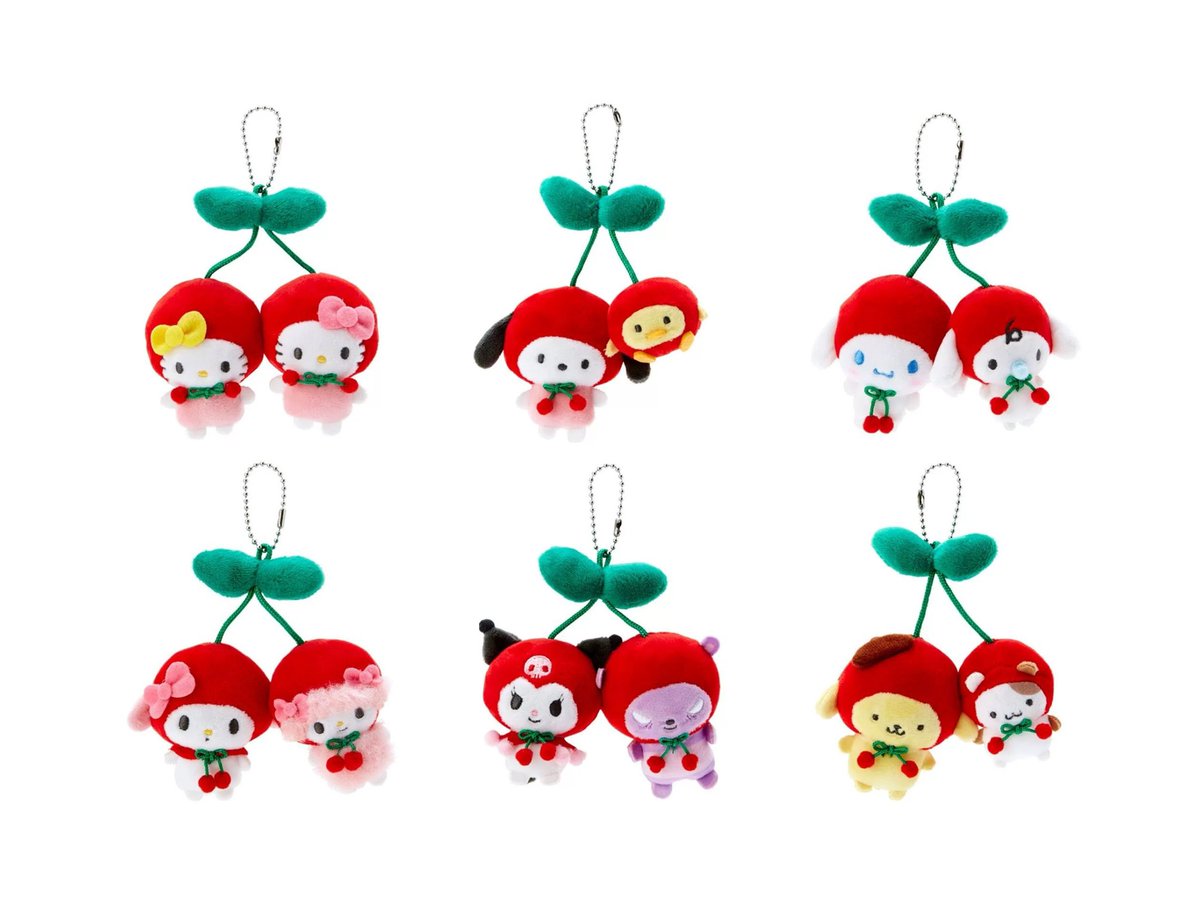 friendlyxstore's tweet photo. sanrio cherry plush keychain/pin ลิขสิทธิ์แท้

น้องเป็นทั้งพวงกุญแจและเข็มกลัดน้า
คอลนี้หายากแล้ว (รับได้จำกัด) *มายเมหมด*

🍒ชิ้นละ 680฿ ค่าส่ง 40฿ 
🍒(รับมัดจำ 50%) สั่งทาง dm ค่า https://t.co/CGLXqLUwPQ