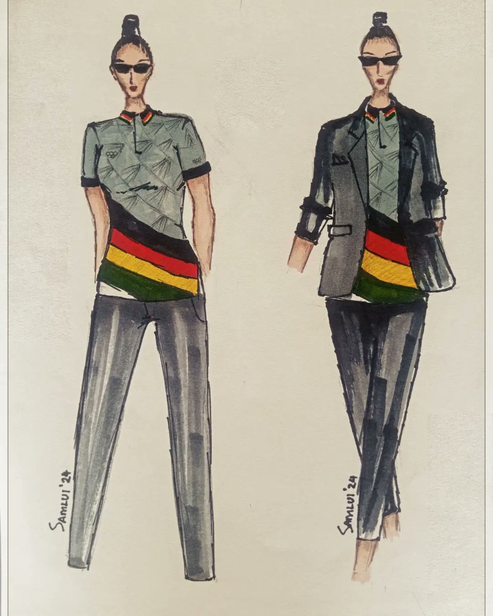 SamLui_Milanzi's tweet photo. Proposed Zim Olympics team opening ceremony outfit, sample 1.
Kindly Like, Share abd Retweet if you'd like to see it come to life.
#Madeinzwe #proudlyzimbabwean #zimolympicteam #fashion #illustration #Art https://t.co/rdGbSSHzVk